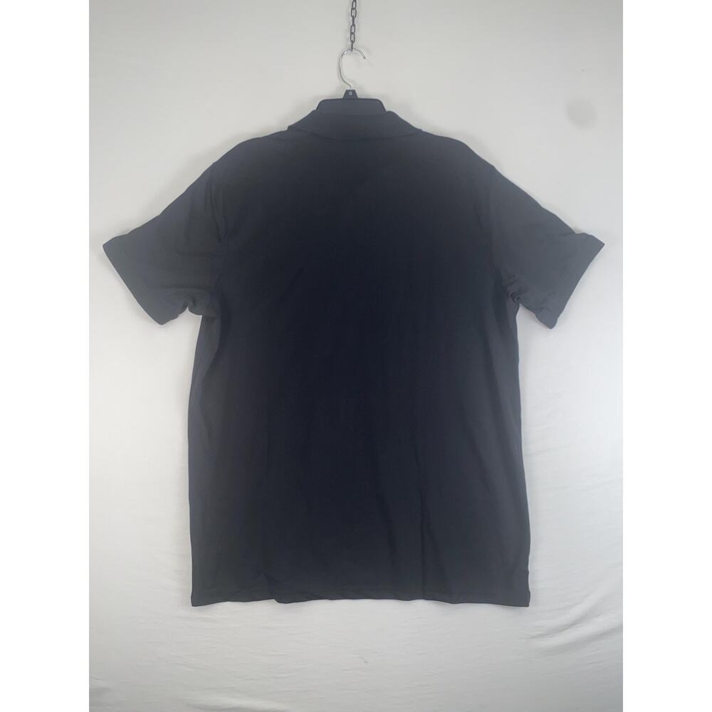 Member's Mark Polo Shirt Mens Large Black Stretch Pique Short Sleeve Casual - Picture 2 of 7